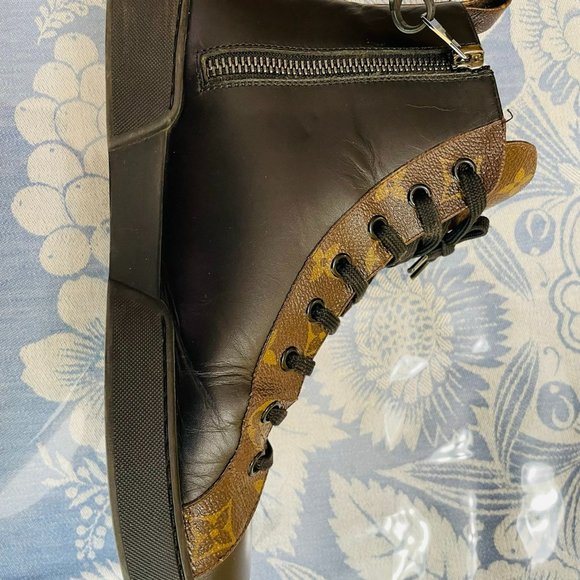 Louis Vuitton "Miami" Brown Ankle Boots (size 38 EU - flat heel) - Picture 5 of 16